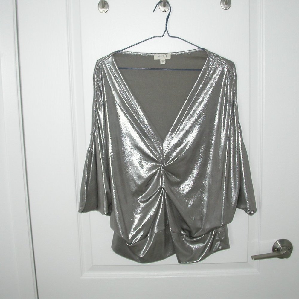 Silver Taupe Blouse